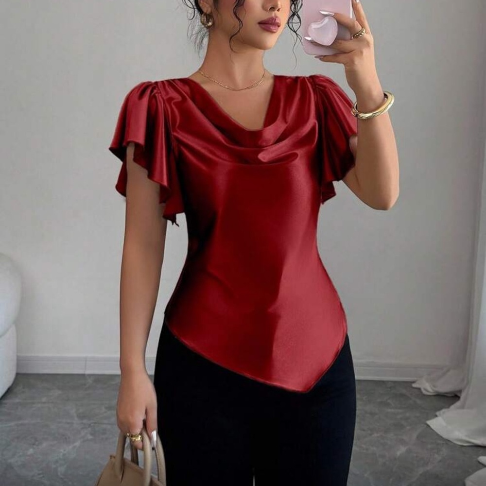 Elegant Red Women's Top